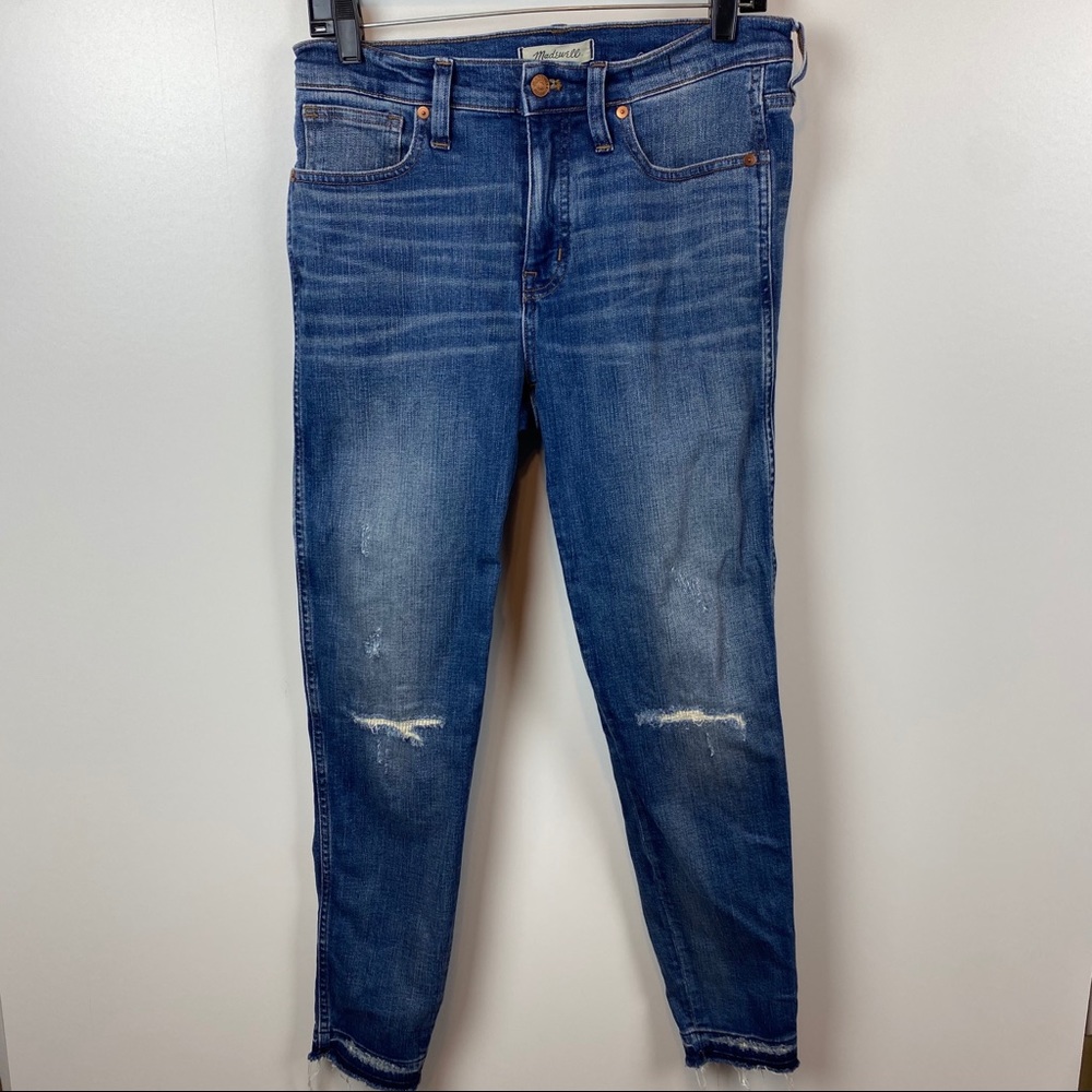 Madewell 9" High Rise Skinny Jeans 29 Rip Repair